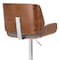 Armen Living London Gray Faux Leather Adjustable Height Swivel Walnut Wood and Chrome Bar Stool LCLOSWBAGRWA - alternate 3